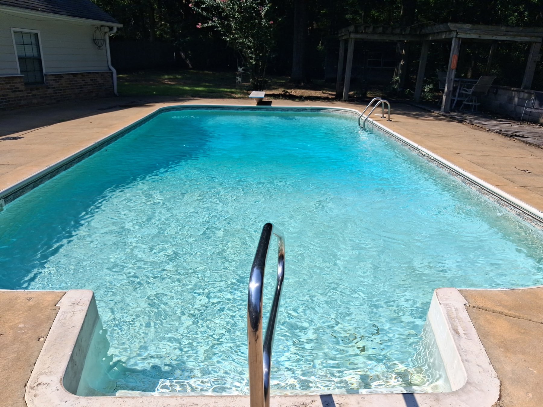 Residential pool with clean clear water